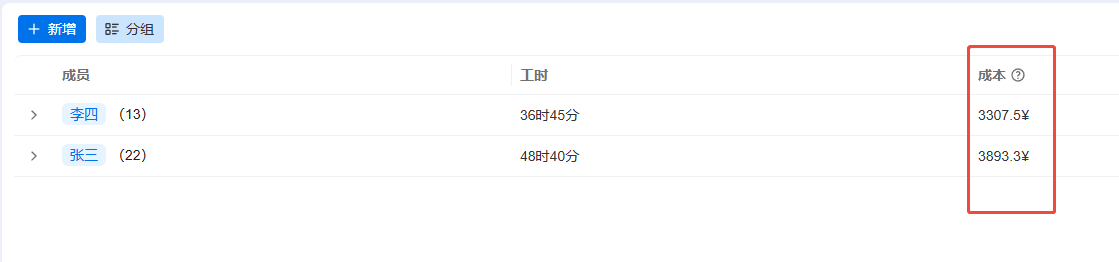 Ganttable，时间管理，时间列表视图-按成员聚合